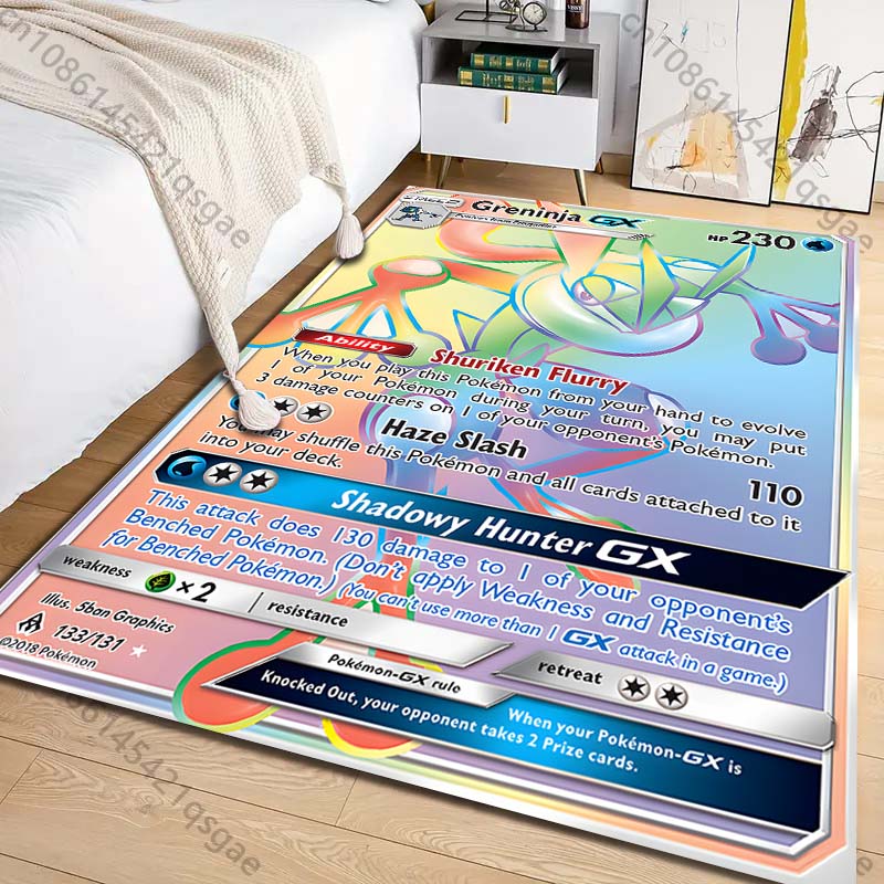 1PC 포켓몬 그레닌자 카드 프린트 카펫 거실 침실 어 - Commercial Printing Machine 리뷰 및 가격