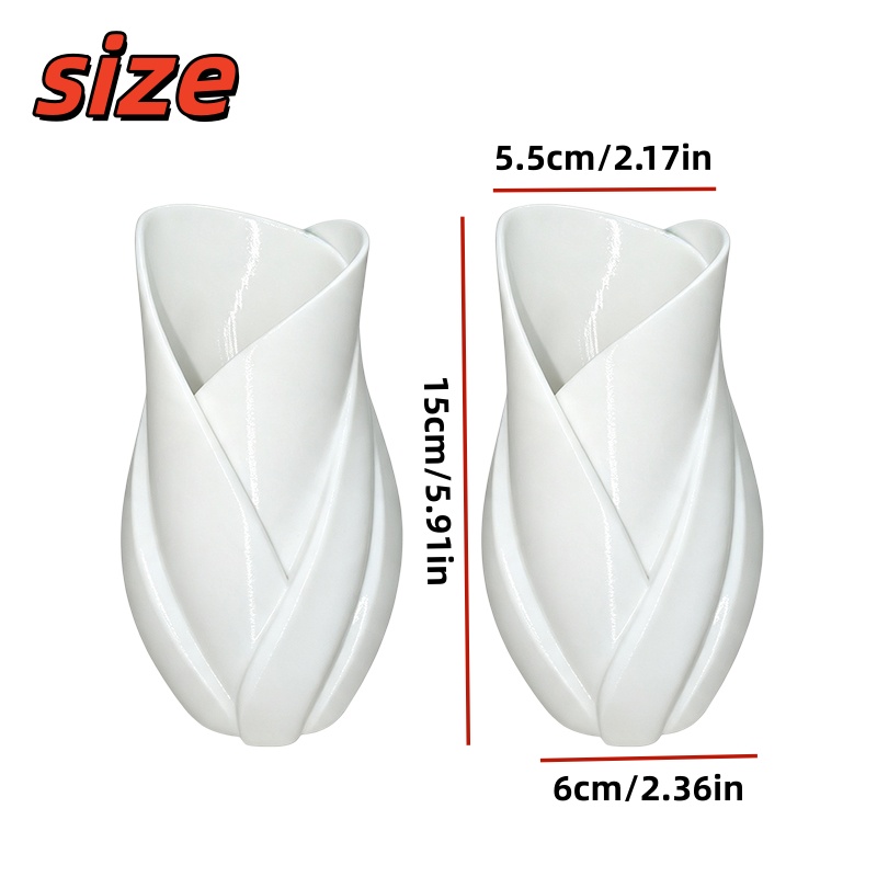 모던한 조각 디자인의 화병 2개 세트, 3D 프린팅 기 - Commercial Printing And Design 리뷰 및 가격