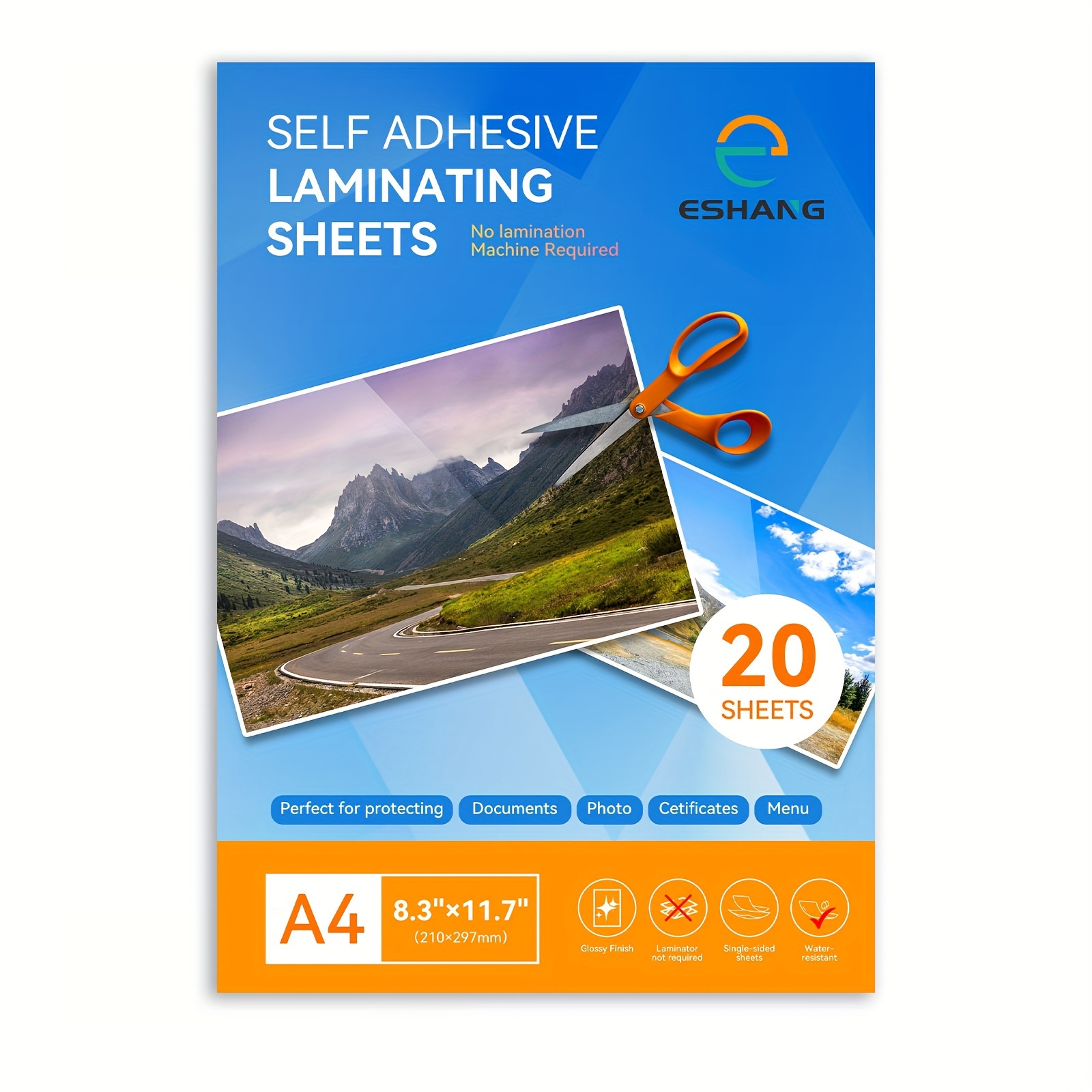 20매 - A4 크기: 8.3x11.7 인치 투명 홀로 - Laminator Cold Roll 리뷰 및 가격