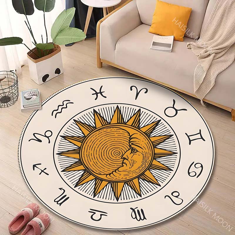 1PC 태양 주변 별자리 이미지 프린트 원형 카펫 (거 - Commercial Printing Images 리뷰 및 가격