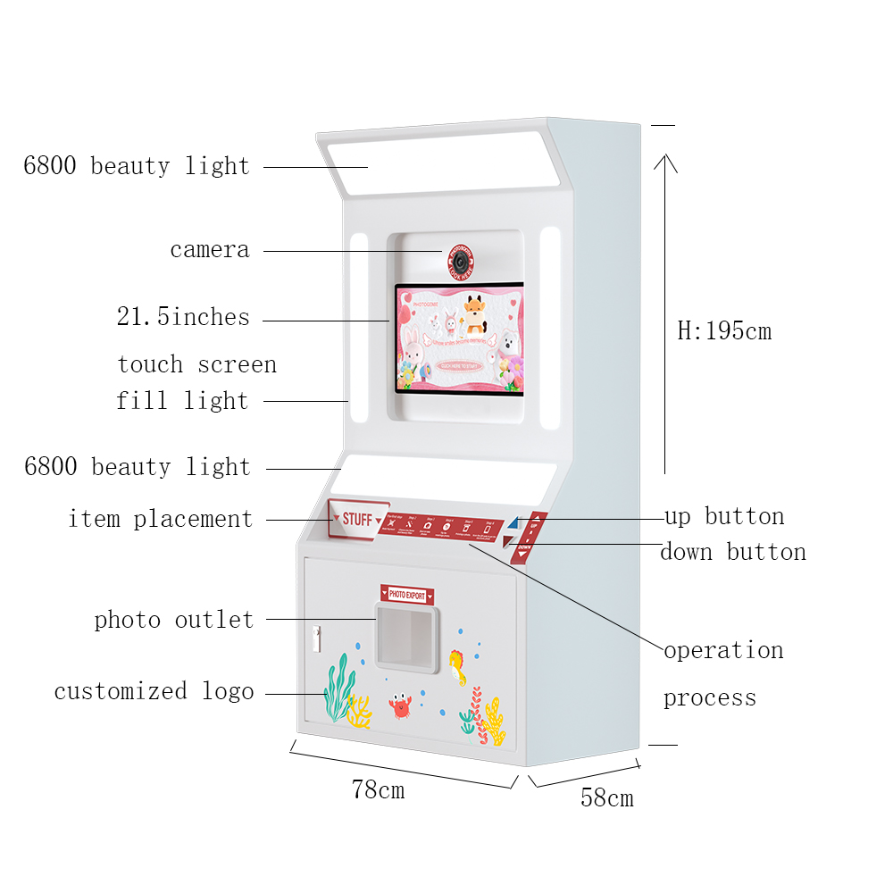 맞춤형 디지털 셀프 사진 부스 기념 기계 동전 작동식  - Commercial Printing Operations 리뷰 및 가격