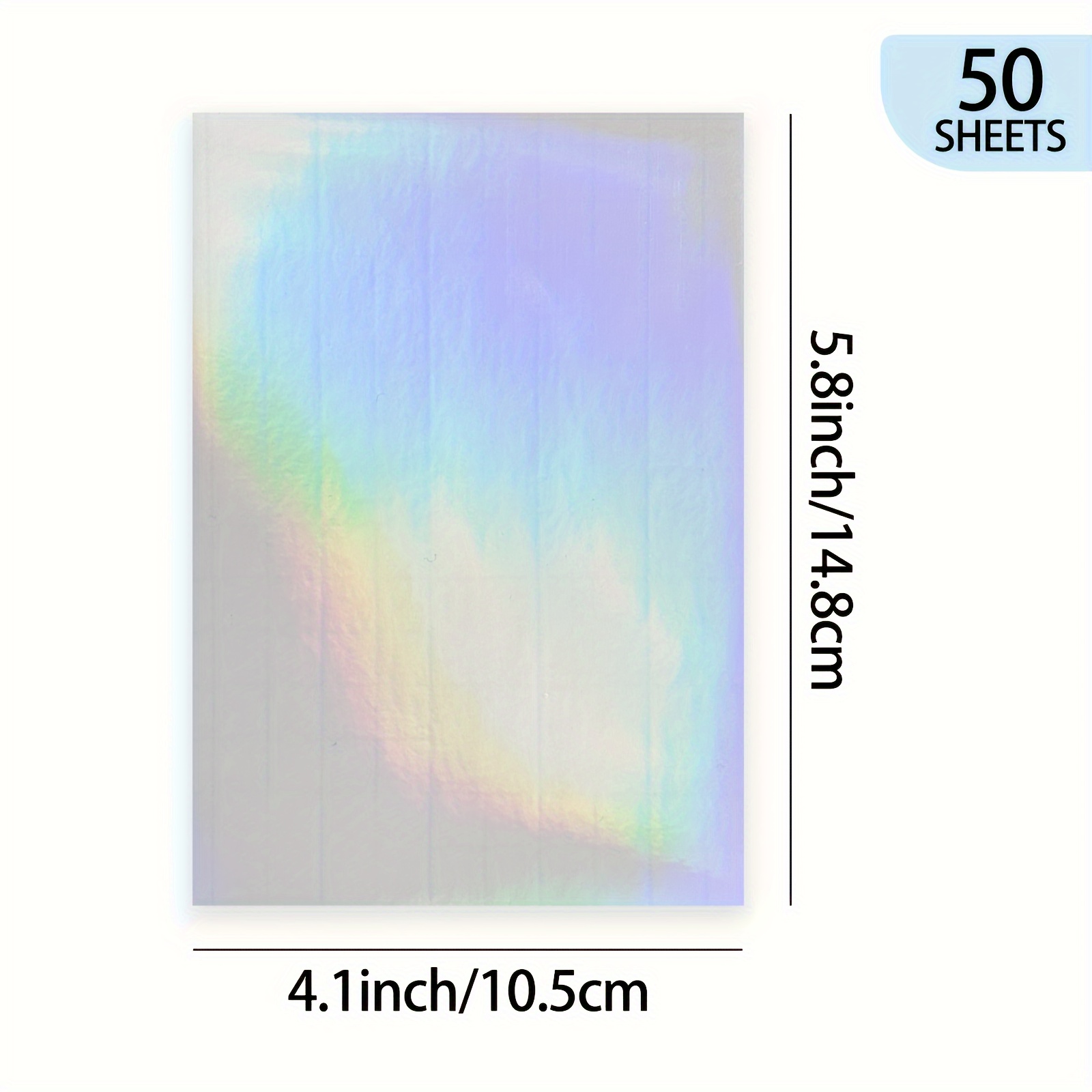 50 장 A6 크기 홀로그램 레인보우 콜드 라미네이션  - Laminator Cold Roll 리뷰 및 가격